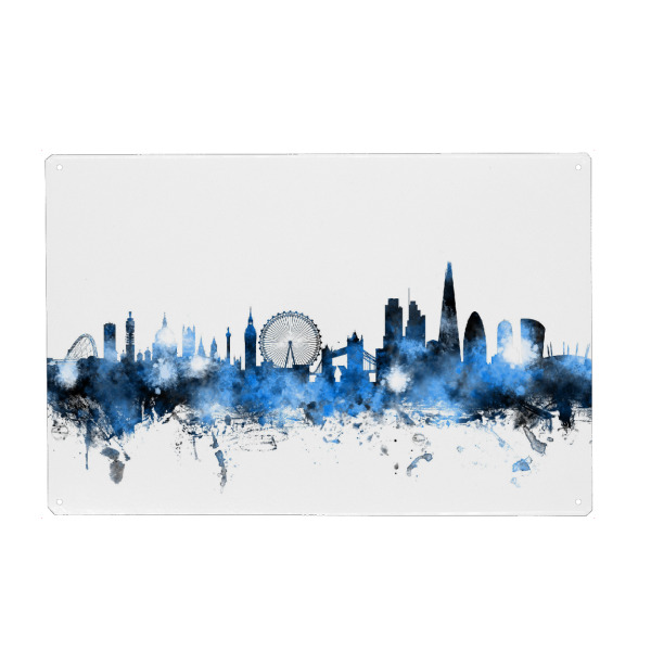 Metall Poster "London England Skyline 6" artboxONE - Städte,Städte / London,Reise