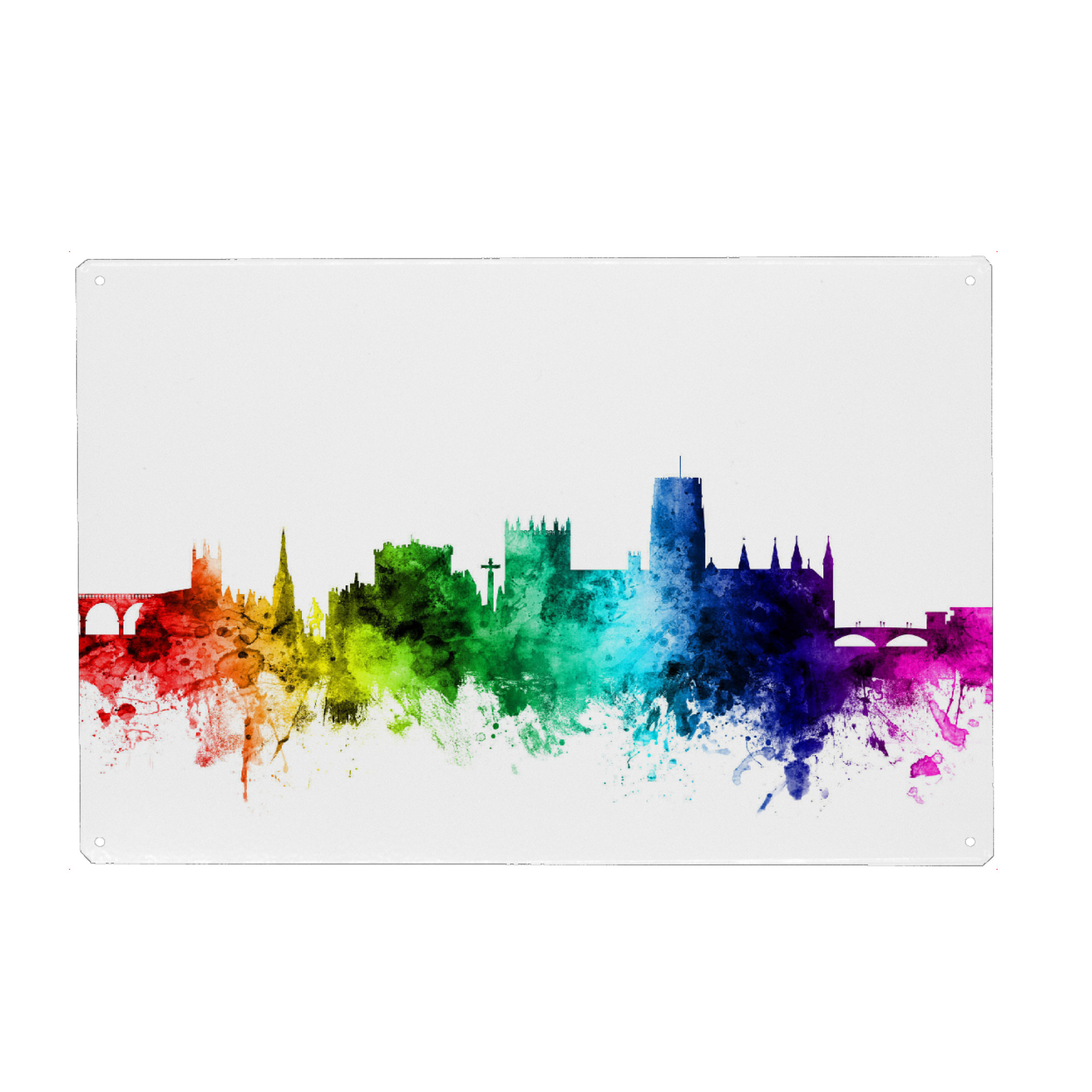 Metall Poster "Durham England Skyline Cityscape 2" artboxONE - Städte,Reise