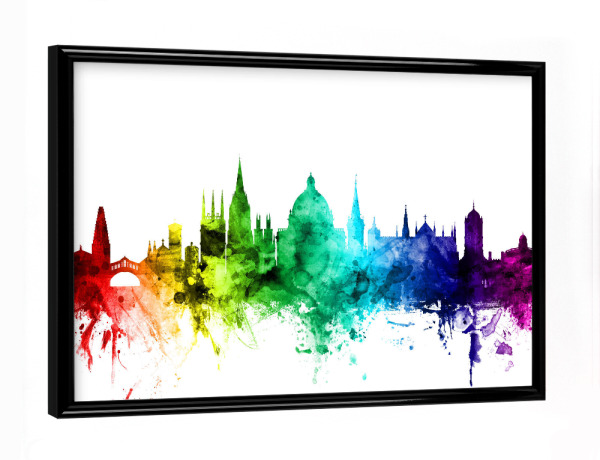Poster mit schwarzem Rahmen "Oxford England Skyline 2" artboxONE - Städte,Reise