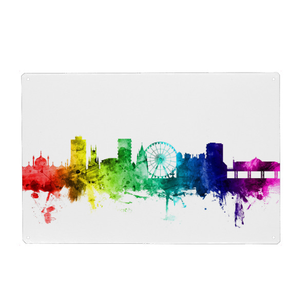 Holzbild "Brighton England Skyline 2" artboxONE - Städte,Reise