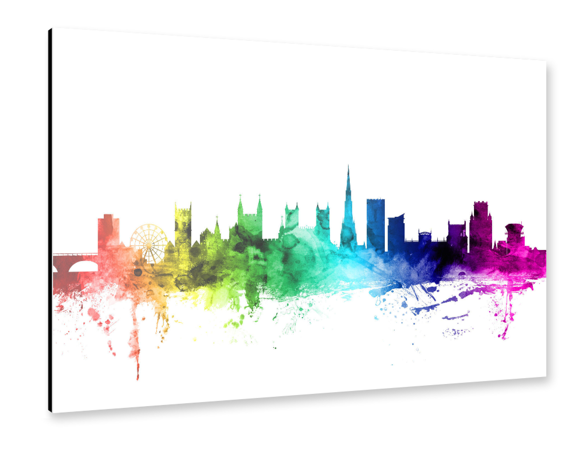 Alu-Dibond "Bristol England Skyline 2" 75x50 cm artboxONE