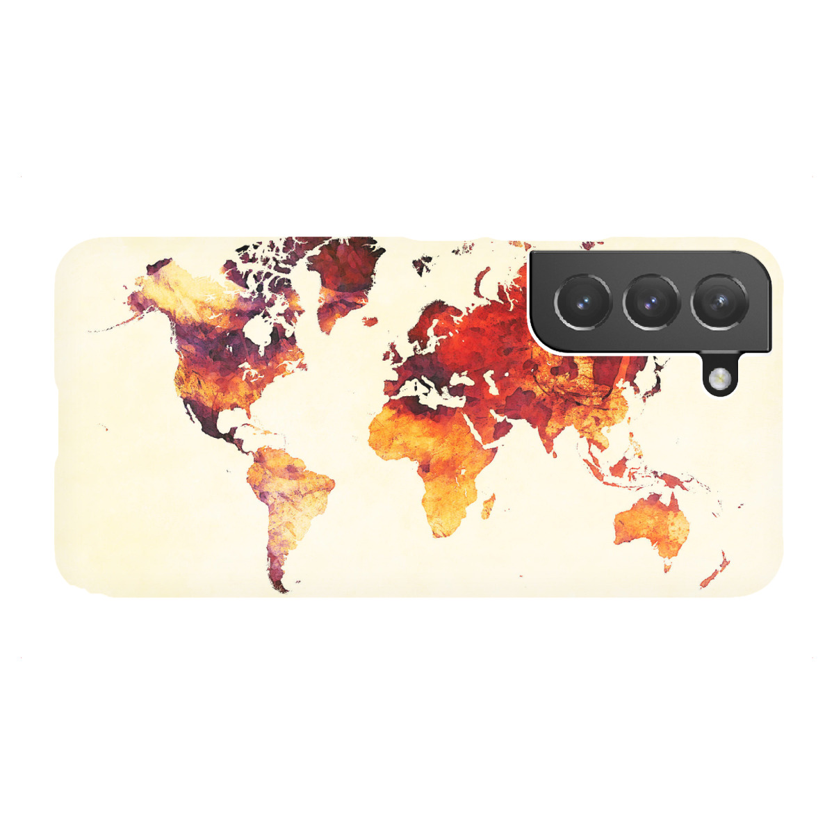 Samsung Galaxy "World map 31 red yellow" Premium-Case Handyhülle artboxONE