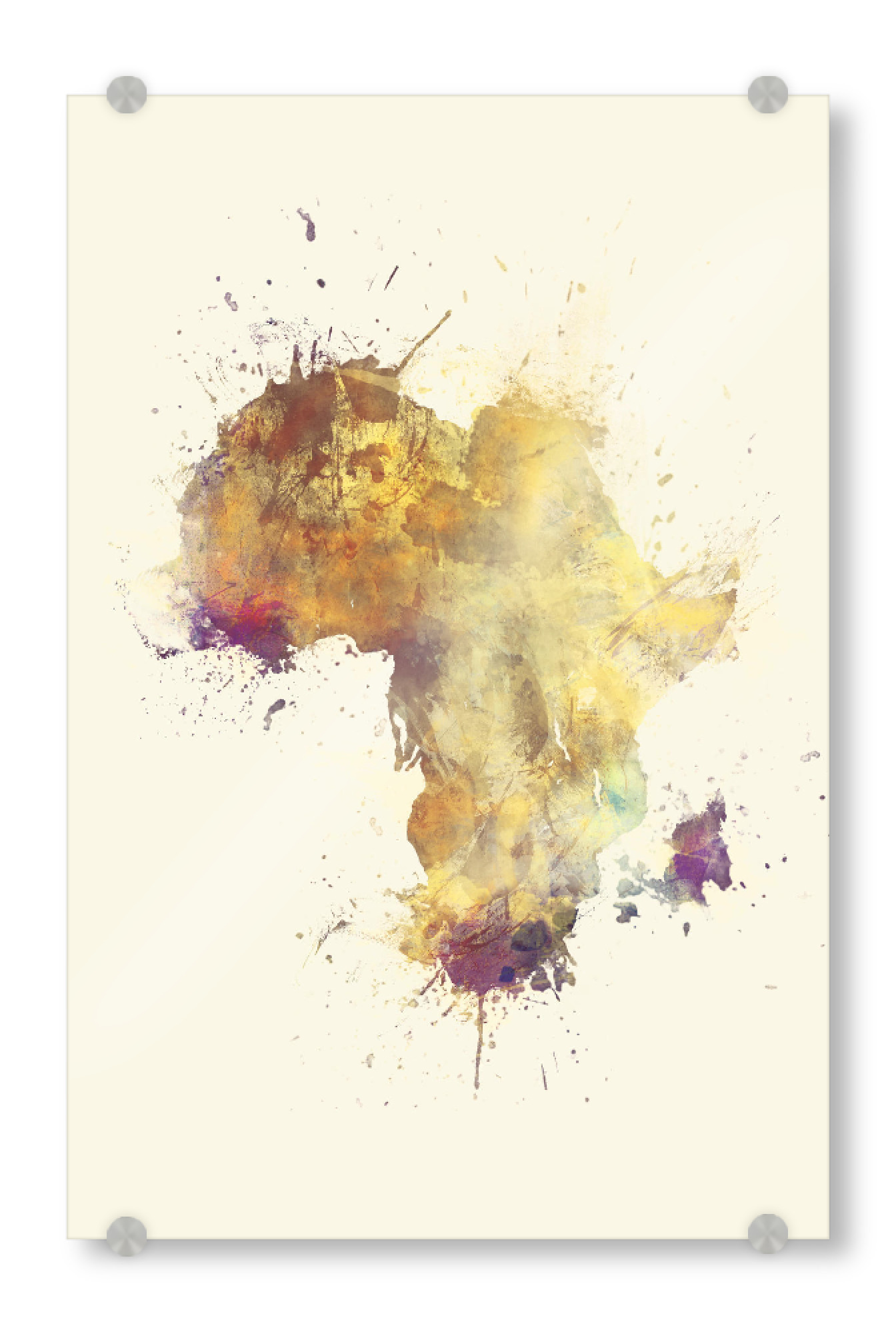 Acrylglasbild "Africa map" artboxONE - Reise,Reise / Afrika,Kartografie