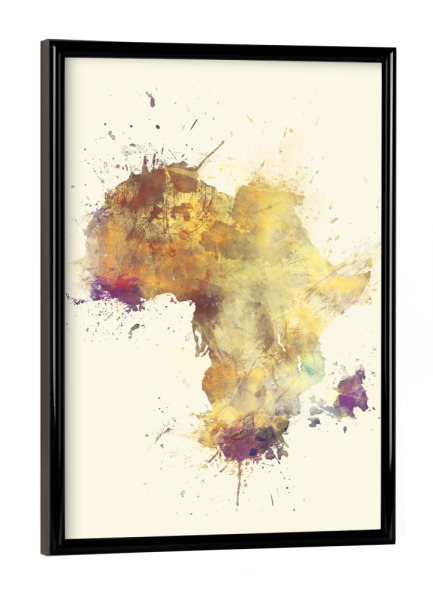 Poster mit schwarzem Rahmen "Africa map" artboxONE - Reise,Reise / Afrika,Kartografie