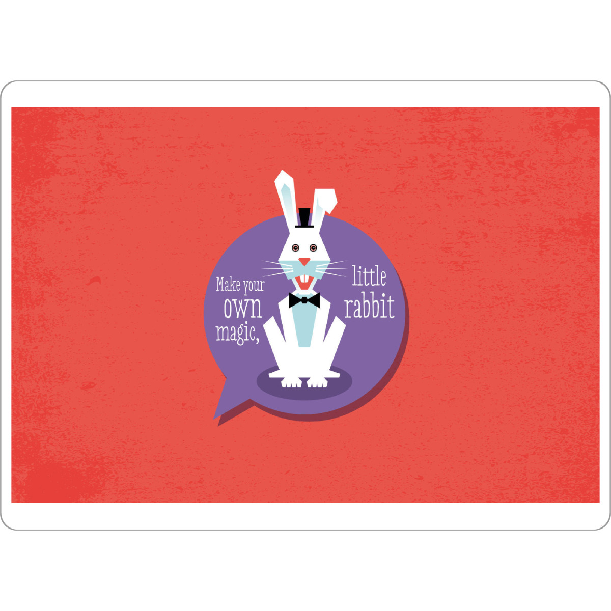 Tischset "Make your own magic, little rabbit" artboxONE - Typografie,Für Kinder,Tiere,Geometrie
