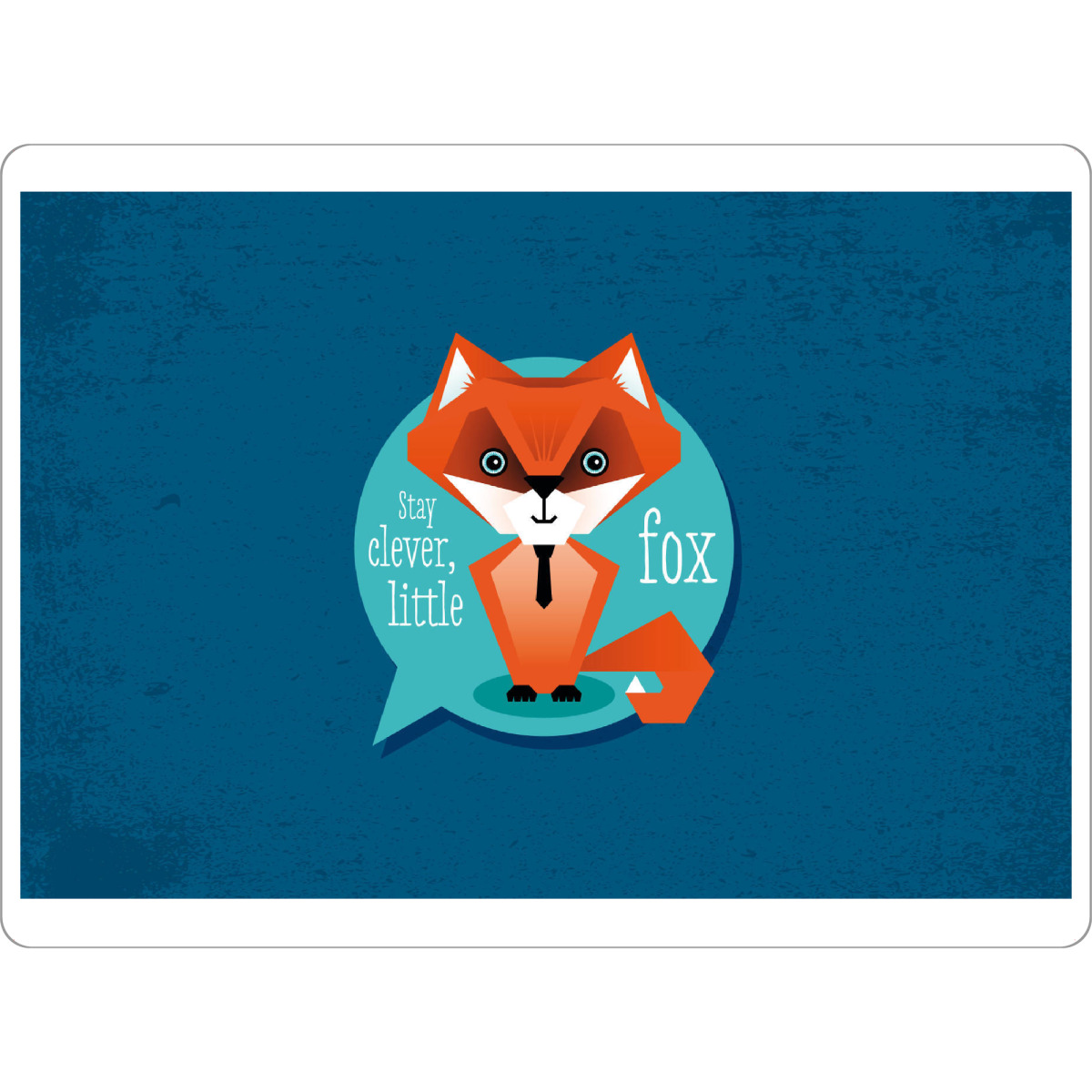 Tischset "Stay clever, little fox" artboxONE - Typografie,Für Kinder,Tiere,Geometrie