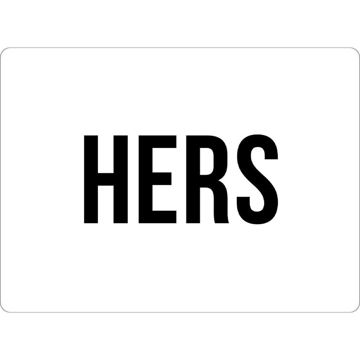 Tischset "HERS" artboxONE - Typografie,Schwarzweiß,Liebe - Sein,Ihr,Seins,Ihr,Liebe,Typografie,Partner,Geschenk,Motiv,Liebe,Verhältnis,Präsent