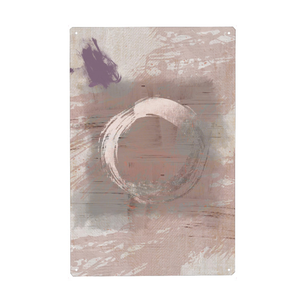 Metall Poster "Pink and Grey Hug" artboxONE - Abstrakt,Liebe