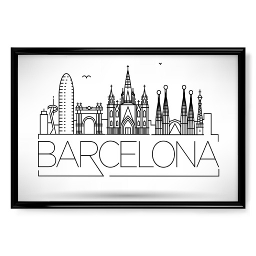 Minimal Barcelona Skyline 2