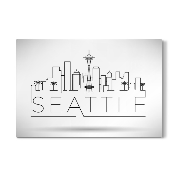 Galerie-Print "Minimal Seattle Skyline" 30x20 cm artboxONE