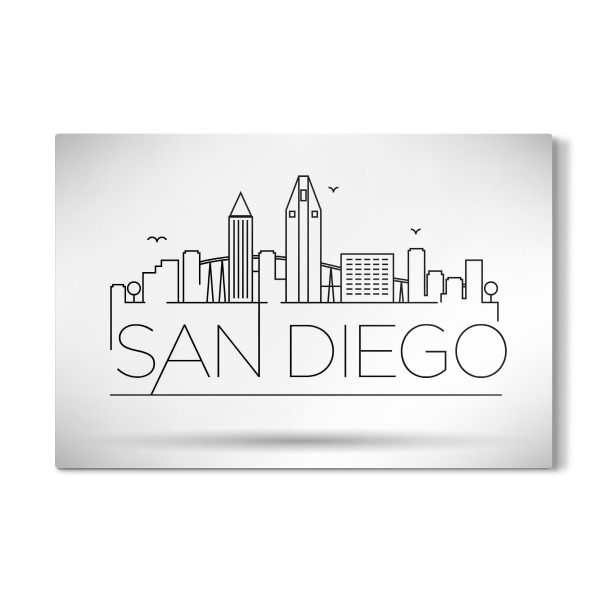 Galerie-Print "Minimal San Diego Skyline" 30x20 cm artboxONE