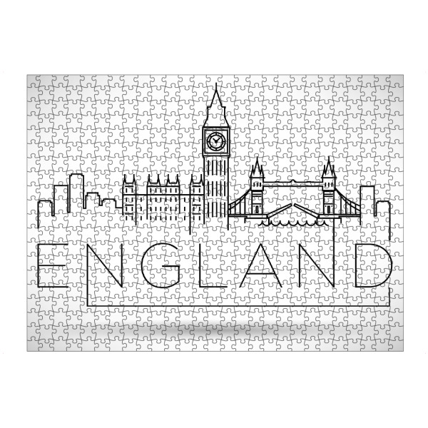 Puzzle Ravensburger "Minimal England Skyline" artboxONE - Städte / London
