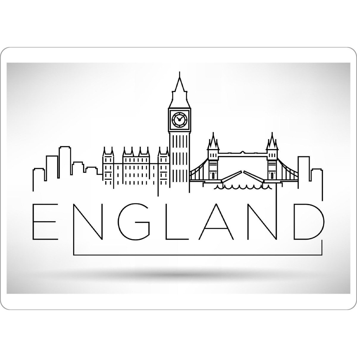 Tischset "Minimal England Skyline" artboxONE - Städte / London