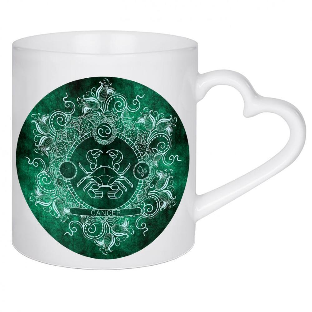 Herztasse "Sternzeichen - Minze - Krebs" artboxONE - Natur,Floral,Abstrakt