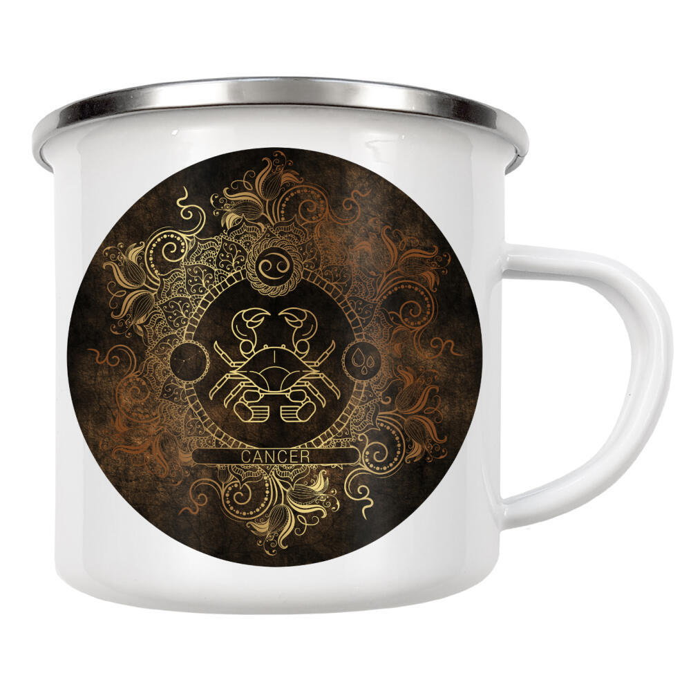 Emaille Tasse "Tierkreis - Kupfer - Krebs" artboxONE - Natur,Floral,Abstrakt