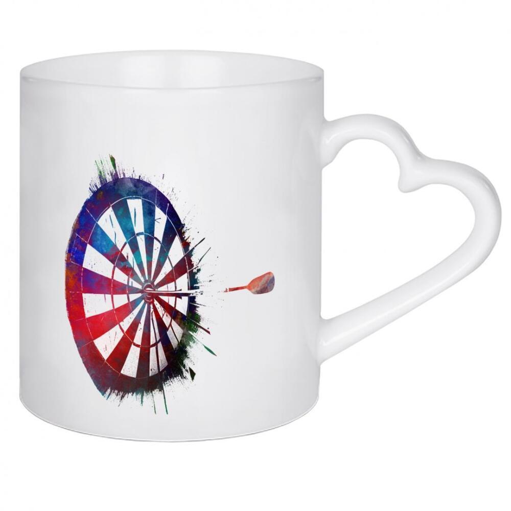 Herztasse "Dartscheibe Sportkunst" artboxONE - Sport - Dart,Dart,Werfer,Pfeile,Wolfram,Dartsmith,Dartscheibe,Sport