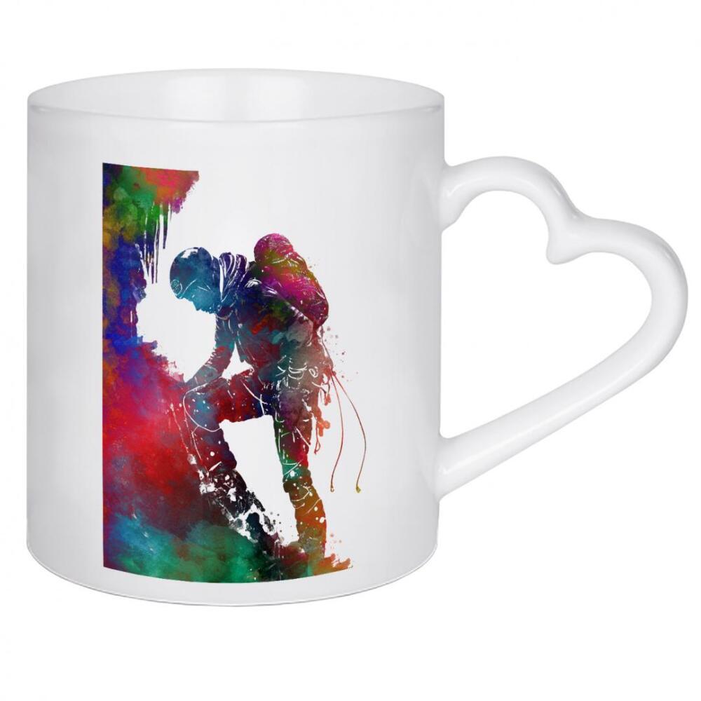 Herztasse "Bergsteiger-Sport-Illustration" artboxONE - Sport,Sport / Motivation