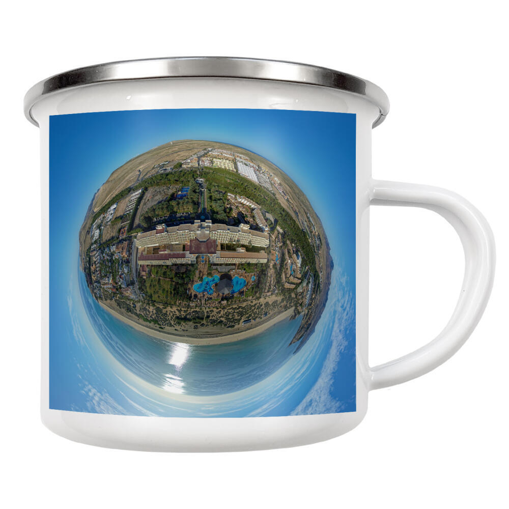 Emaille Tasse "Fuerteventura CostaCalmaPalace" artboxONE - Städte,Natur,Reise,Architektur,Reise / Strand und Meer
