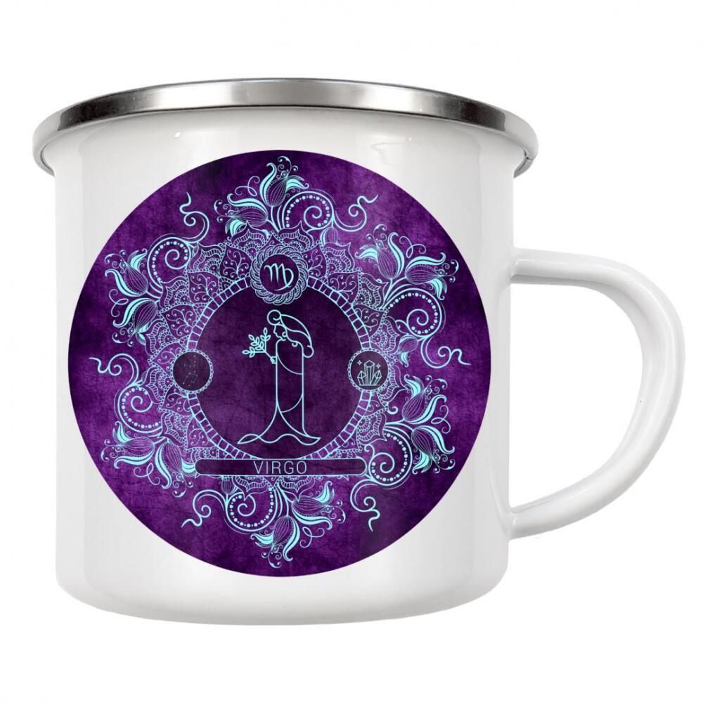 Emaille Tasse "Sternzeichen - Traube - Jungfrau" artboxONE - Natur,Floral,Abstrakt