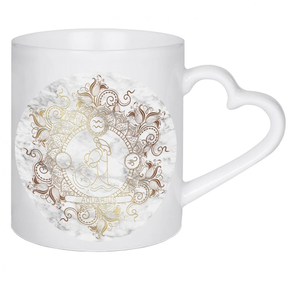 Herztasse "Tierkreis - Marmor - Wassermann" artboxONE - Natur,Floral,Abstrakt