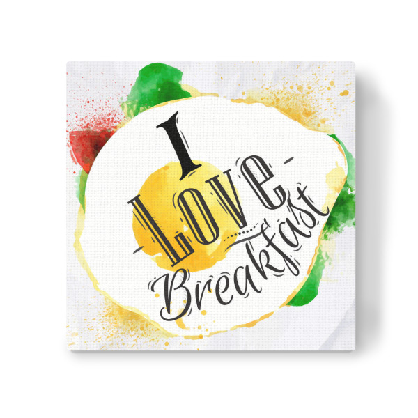 Leinwandbild "Eggs I love breakfast" artboxONE - Essen & Trinken