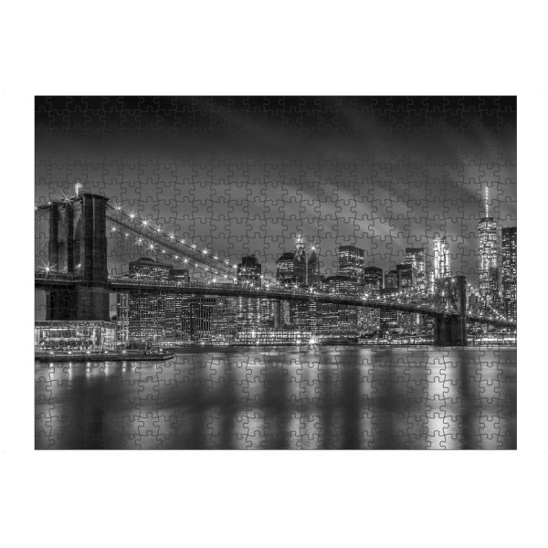 artboxONE Puzzle "BROOKLYN BRIDGE Nachtimpression" artboxONE - Städte,Städte / New York,Reise,Schwarzweiß,Architektur,Reise / Länder