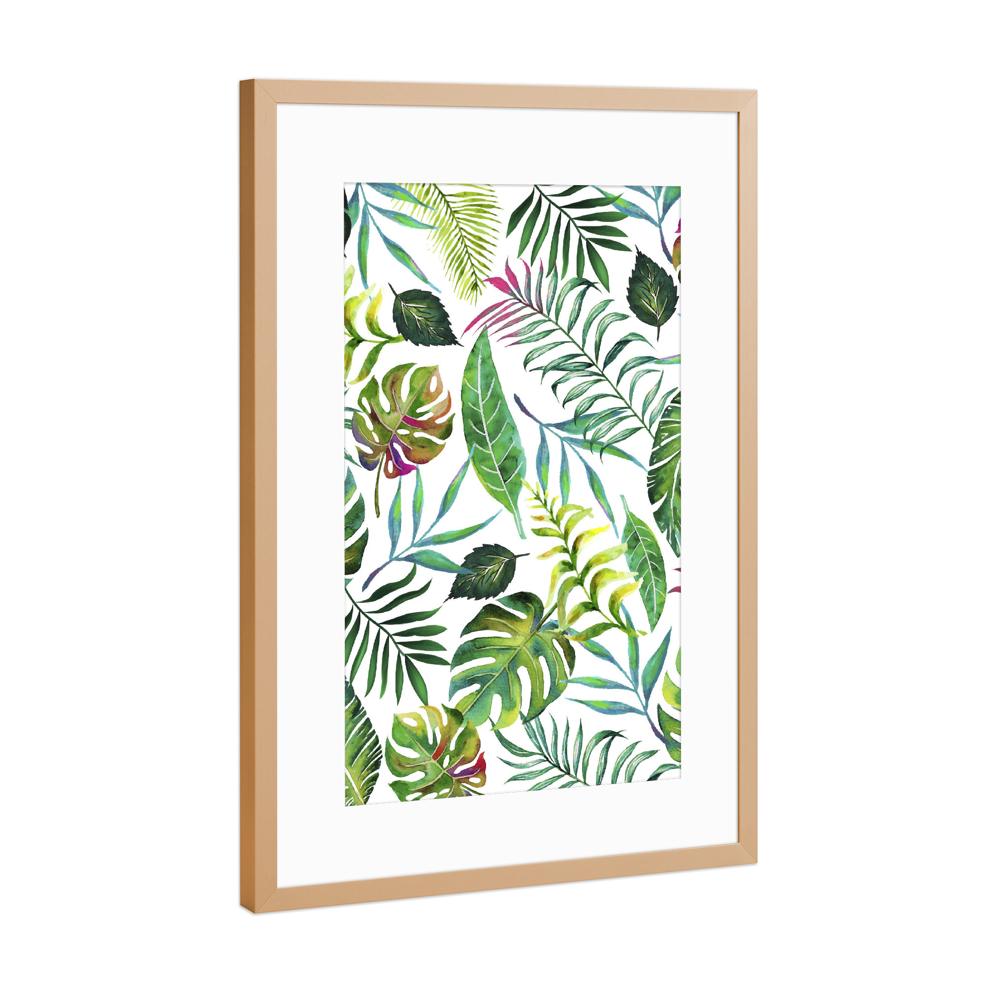 Poster mit Rahmen Kupfer "Tropical Flora" artboxONE - Floral