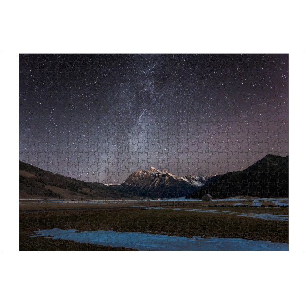 Puzzle Ravensburger "Fluebrig" artboxONE - Natur - Sterne,Himmel,Nacht,Milchstrasse,Schweiz,Landschaft,Berge - Bild sterne
