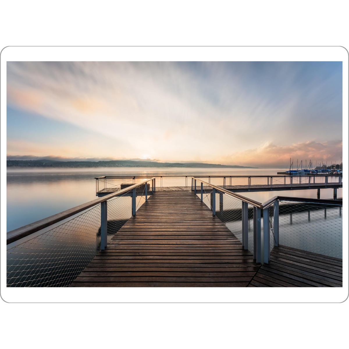 Tischset "Steg #3" artboxONE - Natur,Architektur - Zürich,Schweiz,Steg,Landschaft,Wasser,See - Bild zürich