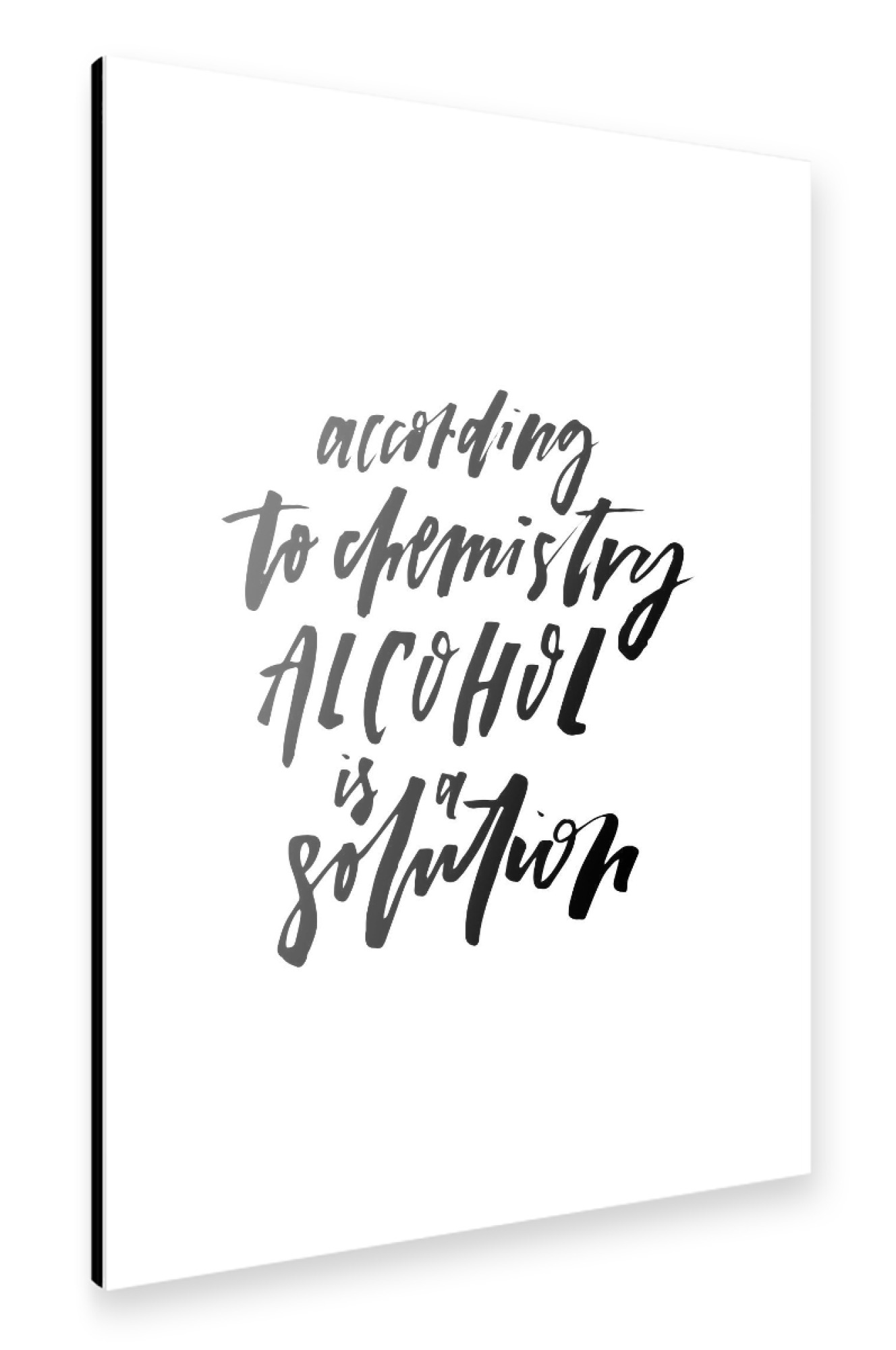 Alu-Dibond "Chemistry Alcohol Solution" 30x20 cm artboxONE