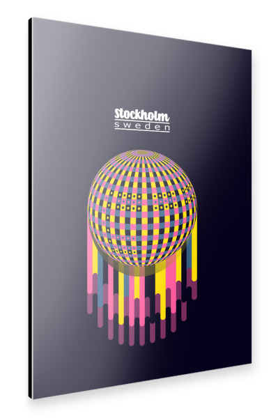 Alu-Dibond "Stockholm - Sweden" 30x20 cm artboxONE
