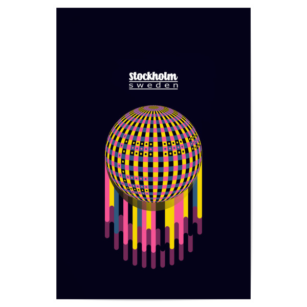 Poster "Stockholm - Sweden" artboxONE - Städte,Typografie,Reise,Architektur,Geometrie,Sport,Städte / Stockholm