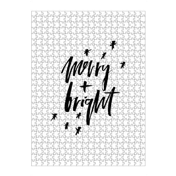 Puzzle Ravensburger "Merry & Bright 2" artboxONE - Schwarzweiß,Weihnachten