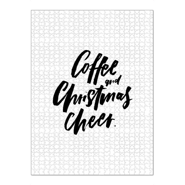 Puzzle Ravensburger "Coffee & Christmas Cheer 2" artboxONE - Schwarzweiß,Weihnachten