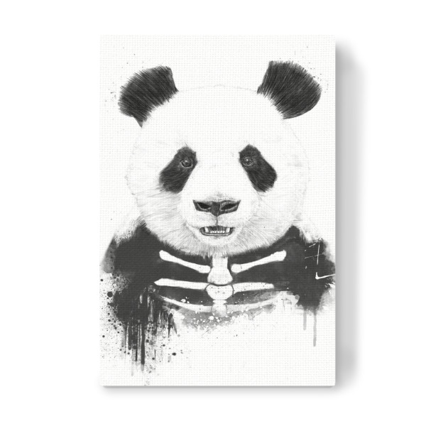 Leinwandbild "Zombie Panda" artboxONE - Schwarzweiß,Männer,Halloween - Zombie,Panda,Halloween,Scary,Animal,Bear