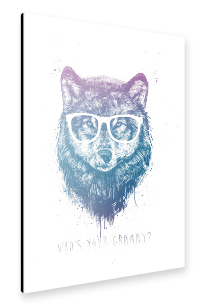 Alu-Dibond "Whos your granny" 30x20 cm artboxONE