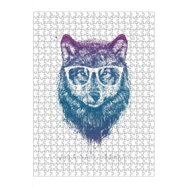 Puzzle Ravensburger "Whos your granny" artboxONE - Tiere,Lustig - Wolf,Granny,Rotkäppchen,Red riding hood,Fairy tale - Bild wolf