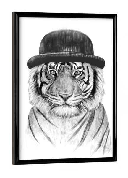 Poster mit schwarzem Rahmen "Welcome to the jungle" artboxONE - Tiere,Schwarzweiß,Für Papa,Männer