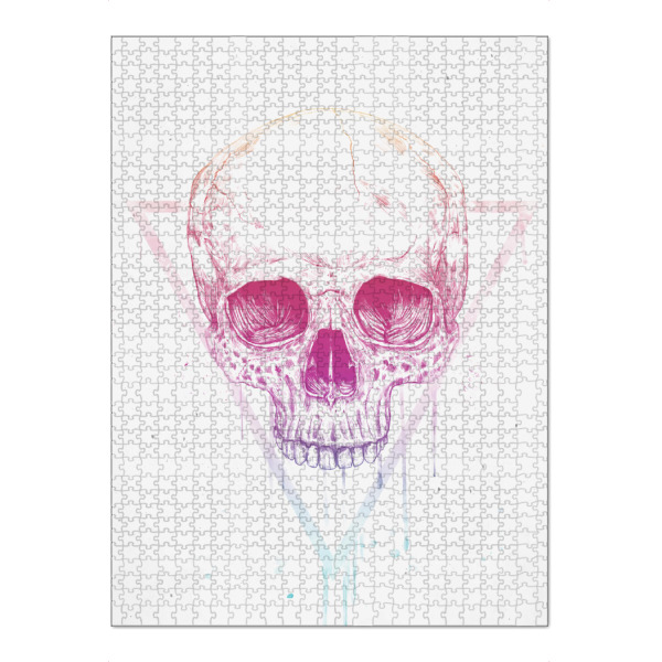 Puzzle Ravensburger "Skull in triangle" artboxONE - Männer,Halloween - Skull,Death,Heavy metal,Hipster,Bad boy,Hard rock,Rock and roll,Triangle