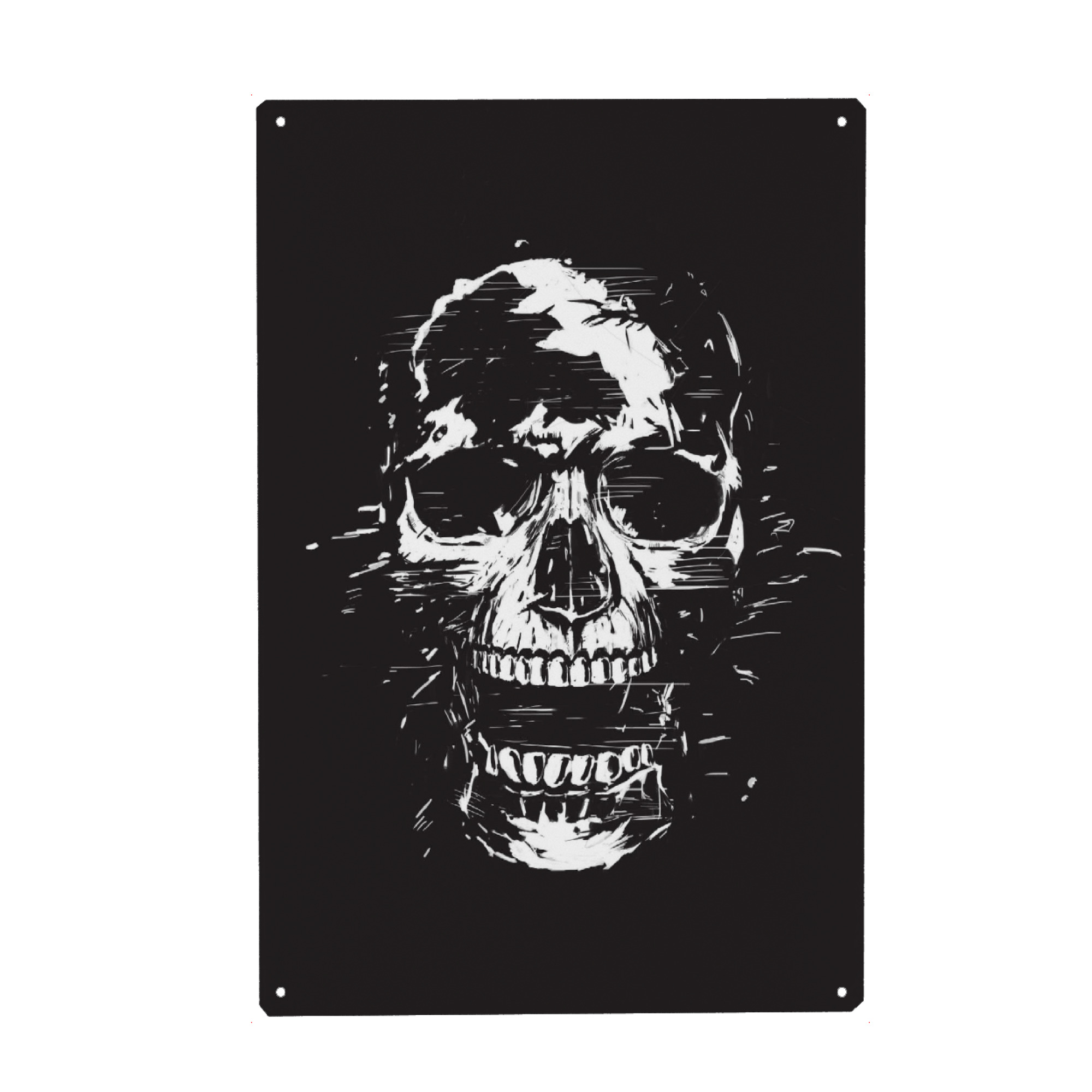 Holzbild "Scream silver" artboxONE - Männer,Halloween - Totenkopf,Tot,Death,Dead,Skull,Heavy metal
