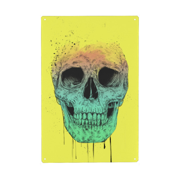 Holzbild "Pop Art Skull" artboxONE - Männer - Totenkopf,Skull,Bunt,Colorful,Dead,Hipster,Dead,Festival
