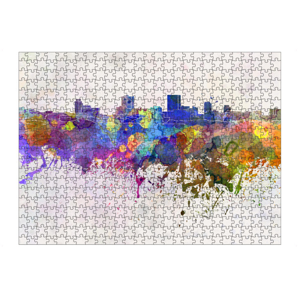 artboxONE Puzzle "Anchorage skyline in watercolor" artboxONE - Städte,Reise,Abstrakt,Architektur