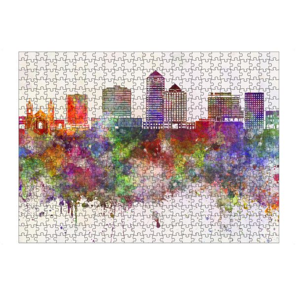 Puzzle Ravensburger "Albuquerque skyline in watercolor" artboxONE - Städte,Reise,Abstrakt,Architektur
