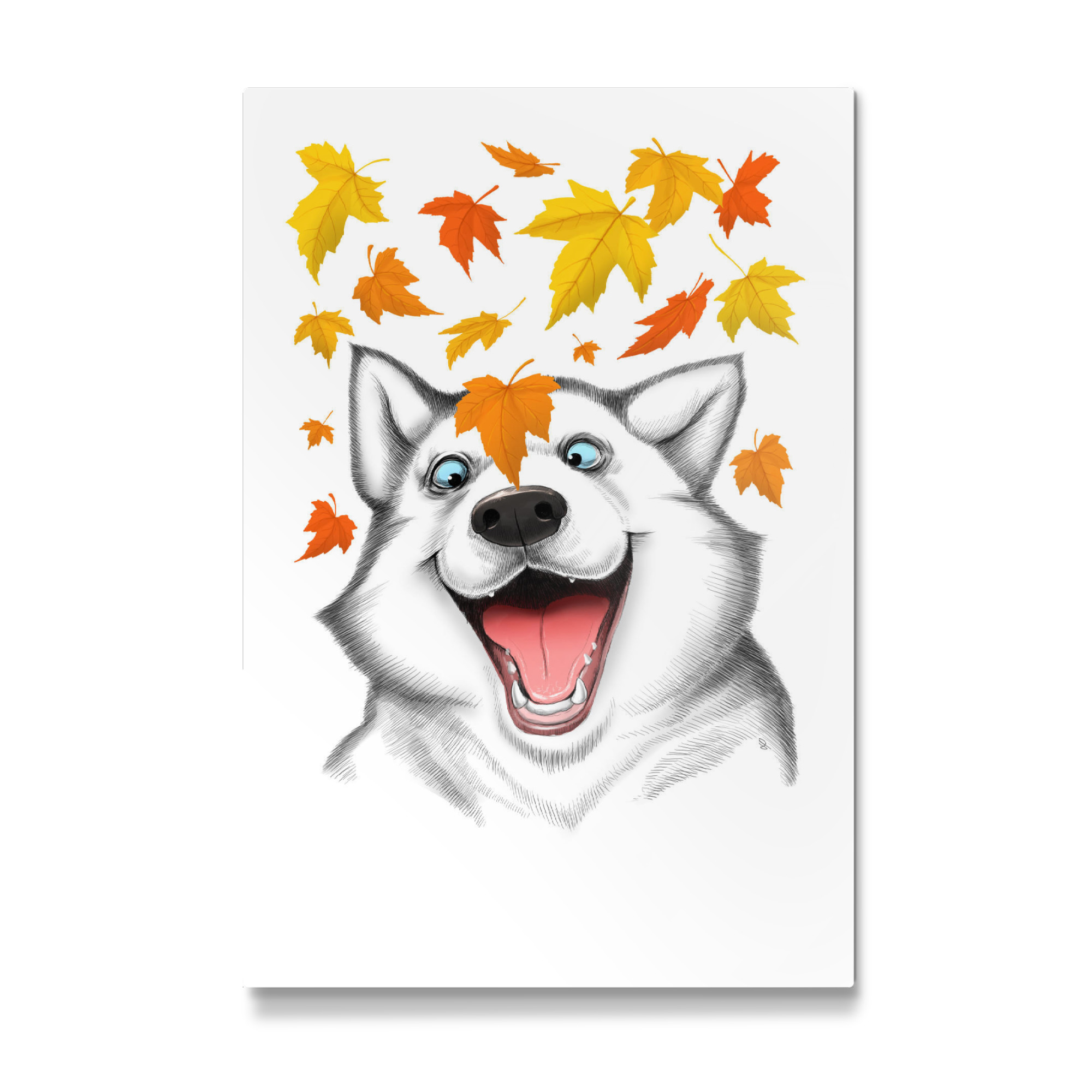 Galerie-Print "Autumn husky" 75x50 cm artboxONE