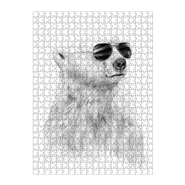 artboxONE Puzzle "Dont let the sun go down" artboxONE - Tiere,Schwarzweiß,Für Papa,Männer,Lustig