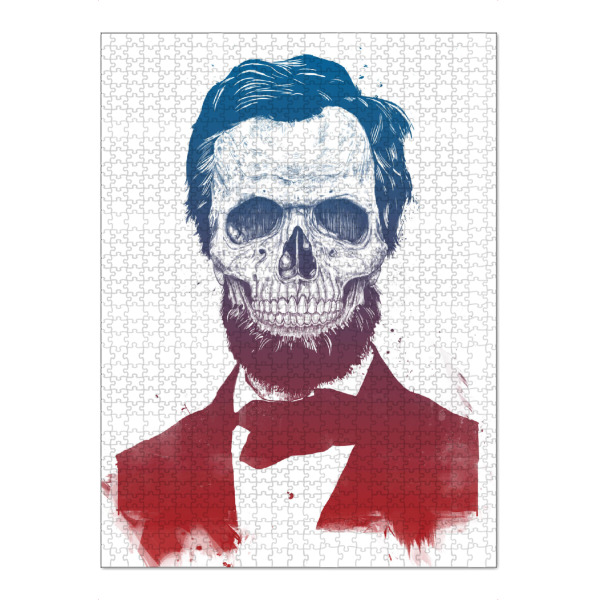 Puzzle Ravensburger "Dead Lincoln" artboxONE - Schwarzweiß,Für Papa,Männer,Lustig