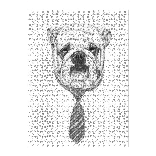 Puzzle Ravensburger "Cool Dog" artboxONE - Tiere,Schwarzweiß,Für Papa,Männer,Lustig