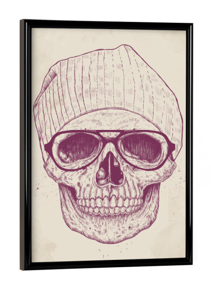 Poster mit schwarzem Rahmen "Cool Skull" artboxONE - Schwarzweiß,Für Papa,Männer,Lustig