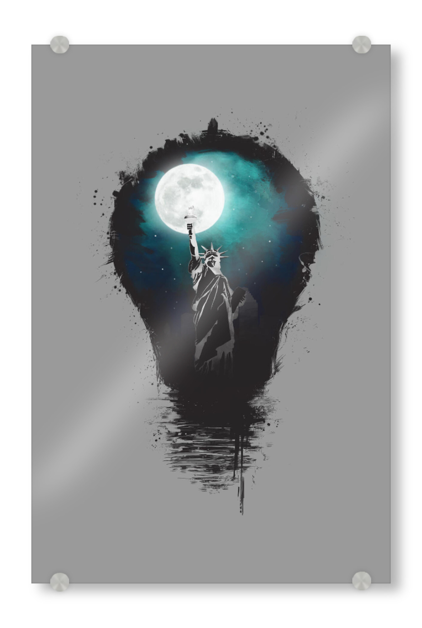 Acrylglasbild "Big city lights" artboxONE - Städte,Städte / New York,Reise,Schwarzweiß