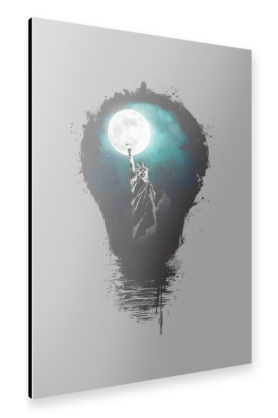 Alu-Dibond "Big city lights" 30x20 cm artboxONE